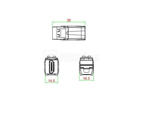 Вставка KJ1-HDMI-AV18-WH формата Keystone Jack с прох. адапт. HDMI (Type A) 90 градусов ROHS бел. Hyperline 247402