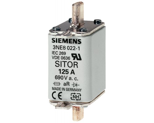 Вставка плавкая SITOR GR DIN 43620 80А AC 690В 00 Siemens 3NE10202