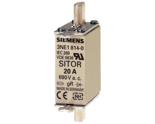 Вставка плавкая SITOR категория GR DIN 43620 35А AC 690В 000 Siemens 3NE18030