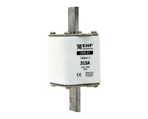 Вставка плавкая ППН-37 400/125А габарит 2 EKF fus-37/400/125