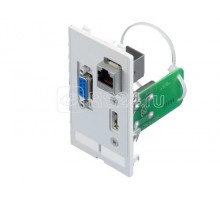 Вставка с разъемами SZ USB тип А + RJ45 гнездо/гнездо; SUB-D9 гнездо/штекер Rittal 2482570