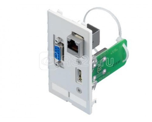 Вставка с разъемами SZ USB тип А + RJ45 гнездо/гнездо; SUB-D9 гнездо/штекер Rittal 2482570