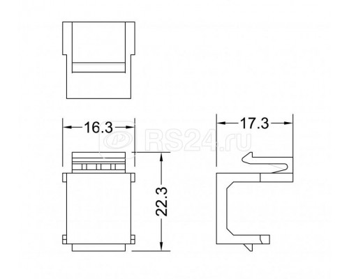 Вставка-заглушка KJ1-BL-WH формата Keystone Jack бел. Hyperline 39260