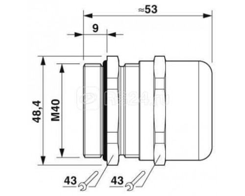 Ввод кабельный G-INS-M40-M68N-NNES-S Phoenix Contact 1411167
