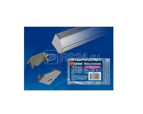 Заглушка UFE-C03 SILVER (серебр.) (уп.2шт) Uniel 07753