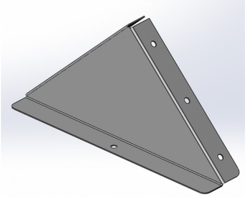 Заглушка к двускатной крышке осн.41 L400 сталь 0.8мм цинк-ламель DKC UKH204HDZL