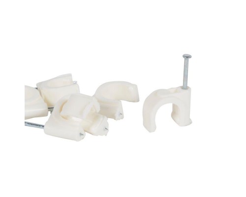 Зажим Fixfor d12мм бел. (уп.100шт) Leg 031560