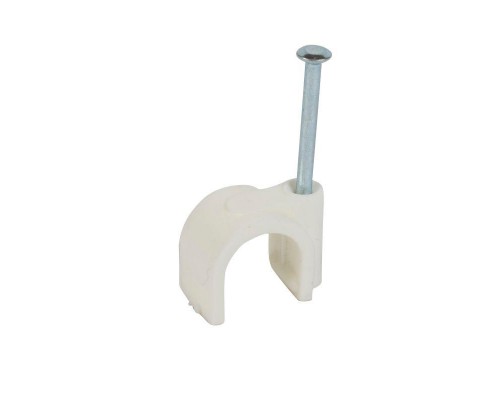 Зажим Fixfor d14мм бел. (уп.100шт) Leg 031561