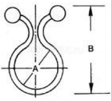 Зажим кабельный TH-KC внутр. d22мм (уп.100шт) Hyperline 17261