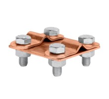 Зажим контрольный прут-прут (пластина 57х57мм) Cu PROxima EKF lp-55611-cu