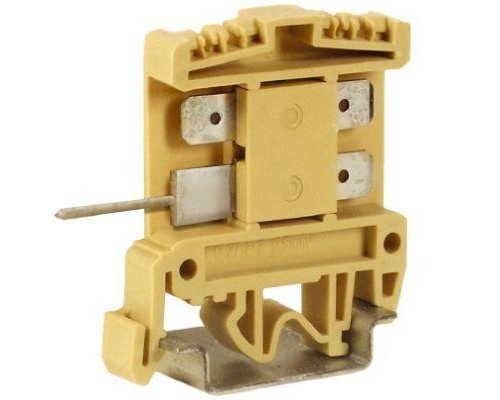 Зажим проходной AFO.2/2+2 с цельным контактом 2.5кв.мм беж. DKC ZAF400