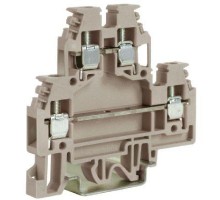 Зажим проходной DAS.4 2-х уровн. 2.5кв.мм беж. DKC ZDS100