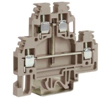 Зажим проходной DAS.4/CIGR 2-х уровн. 2.5кв.мм с перемычкой сер. DKC ZDS117GR