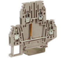Зажим проходной DBC.2/CIGR 2-х уровн. 2.5кв.мм с перемычкой сер. DKC ZDB117GR
