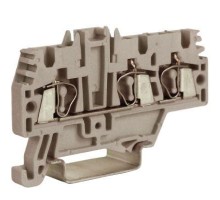 Зажим проходной HMM.2/1+2GR 2.5кв.мм 1 ввод/2 вывода сер. DKC ZHM510GR-RET