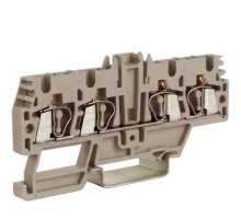 Зажим проходной HMM.2/2+2GR 2.5кв.мм 2 ввод/2 вывода сер. DKC ZHM520GR