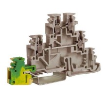 Зажим проходной TDE.2 3-х уровн. 2.5кв.мм беж. DKC ZTL500