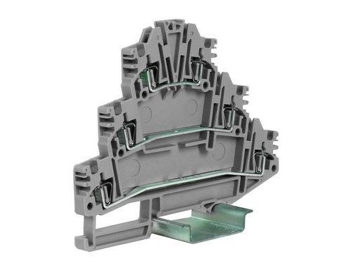 Зажим пружинный HLD.2/GR 3-х-уровн. 2.5кв.мм. сер. DKC ZHL200GR