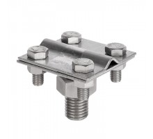 Зажим прута на штыре пластина d56х56мм Ni PROxima EKF lp-g6606-e1302-ni