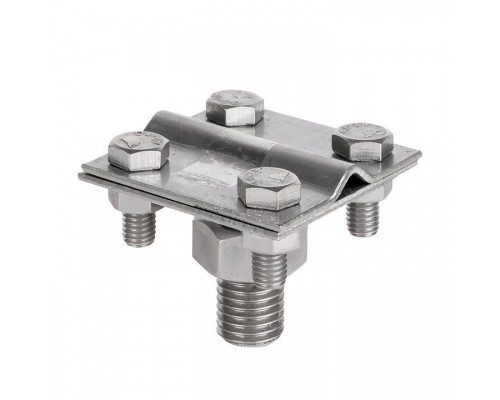 Зажим прута на штыре пластина d56х56мм Ni PROxima EKF lp-g6606-e1302-ni