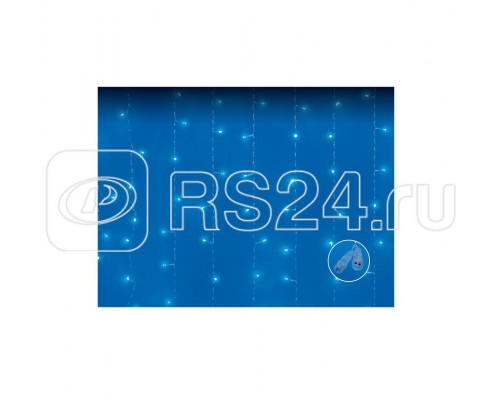 Занавес LED с эффектом мерцания ULD-C3020-240/TTK BLUE IP44 3х2м соед. 240 диодов син. свет провод прозр. Uniel UL-00007215