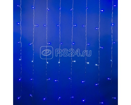 Занавес LED с эффектом мерцания ULD-C3020-240/TTK BLUE-WHITE IP44 3х2м соед. 240 диодов бел. и син. провод прозр. Uniel UL-00007214
