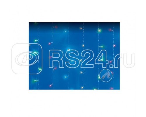 Занавес LED с эффектом мерцания ULD-C3020-240/TTK MULTI IP44 3х2м соед. 240 сдиодов разноцвет. свет провод прозр. Uniel UL-00007216