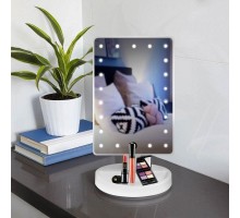 Зеркало M145-SL C01 с LED подсветкой 1x дневной свет 5Вт 4хLR6 бел. Camelion 14006