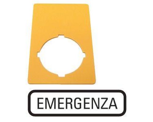 Знак аварийная остановка 50х33мм EMERGENZA M22-XZK-I99 желт. EATON 216474