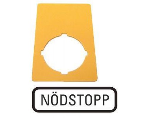 Знак аварийная остановка 50х33мм NODSTOPP M22-XZK-S99 желт. EATON 216476
