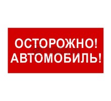 Знак безопасности BL-3015B.N09Осторожно автомобиль Белый свет a18856